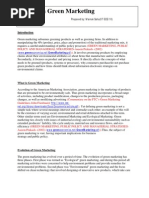 Report On Green Marketing: (Green Marketing, Public POLICY AND MANAGERIAL STRATEGIES-Aseem Prakash - (2002) )