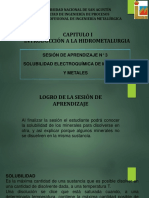 SESIÓN #3 Solubilidad Electroquímica de Minerales y Metales