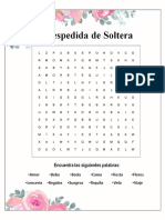 Sopa de Letras de Despedida de Soltera 6