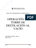 Operación de Torre de Destilación Al Vacío