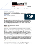 How To Calculate Sample Size For Different Study Designs in Medical Research?