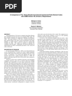 A Comparison of The Stress Results From Several Commercial Finite Element Codes