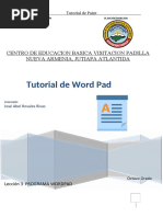 Word Pad Octavo Grado