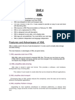 Unit V XML: Features and Advantages of XML