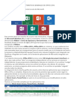 Caracteristicas Generales de Office 2016