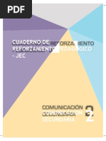 Comunicación Secundaria 2. Cuaderno de Reforzamiento Pedagógico - JEC