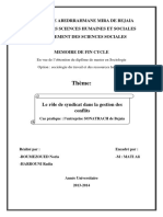 Le Rôle de Syndicat Dans La Gestion Des Conflits