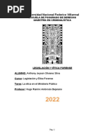 Monografia Sobre La Ética en El Ministerio Público Anthony Jeyson Olivares Silva