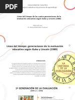 Línea Del Tiempo de Las Cuatro Generaciones de La Evaluación Educativa