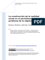 Bonano, Mariana y Sánchez, Carolina (2007) - La Construcción de La Realidad Social en El Periodismo y El Problema de La Objetividad