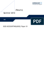 Accounts Unit 2 6002/01 Mark Scheme June 2010