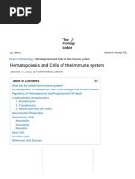 Hematopoiesis and Cells of The Immune System