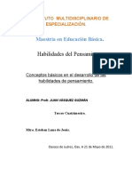 Conceptos Básicos en El Desarrollo de Las Habilidades de Pensamiento.