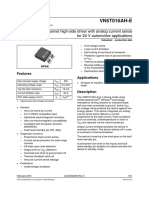 VN5T016AH-E: Single Channel High-Side Driver With Analog Current Sense For 24 V Automotive Applications