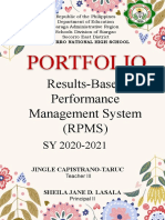 Portfolio: Results-Based Performance Management System (RPMS)