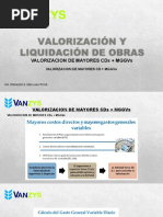 15.1 Valortizacion de Mayores CD + MGGVs