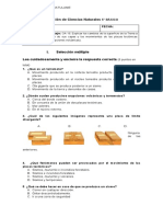 Evaluación de Ciencias Naturales 5