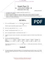 Sample Paper 10: Class - X Exam 2021-22 (TERM - II) Mathematics Basic