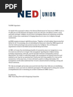 IFES Union Support Letter From NED Union