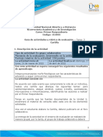 Guía de Actividades y Rúbrica de Evaluación - Unidad 2 - Tarea 3 - Cartilla