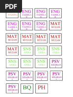 Jadual Kelas (Banner)