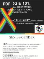 Sexual Orientation, Gender Identity and Expression: "Toni Gee"