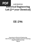 Electrical Engineering Lab (2 Year Chemical)