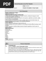 Teacher Education Lesson Plan Template