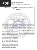 Software Testing Methodologies: A Information Review: Prof. Sapana Desai