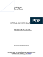 Manual de Archivos de Oficina UNIVERSIDAD DE ALICANTE