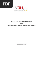 Política de Recursos Humanos Del Instituto Naciona de Derechos Humanos