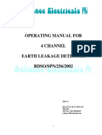 Operating Manual For 4 Channel Earth Leakage Detector RDSO/SPN/256/2002