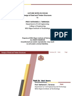 Lecture Notes in Cve163 Design of Steel and Timber Structures