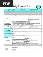 Daily Lesson Plan: Teacher'S Name: Miss Lim Ee Yie