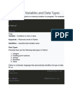 Chapter 2 - Variables and Data Types: A B "Harry" C