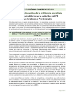 Aporte Con Firmas - Hacia El Congreso Del PS - Frenar La Caída Libre Del PS para Fortalecer Al FA