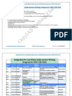 Integrated Pre Cum Mains Daily Answer Writing Program For UPSC CSE 2023