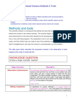 The Natural Sciences-Methods Tools