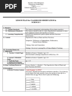 Cot Lesson Plan Science 5