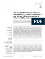 The Multiple Dimensions of Gender Stereotypes - A Current Look at Men's and Women's Characterizations of Others and Themselves