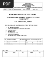 Standard Operation Procedure: H2 Storage Tank Draining, Hydrotest & Filling 4X600 MW TPP Val, Jharsuguda, Odisha