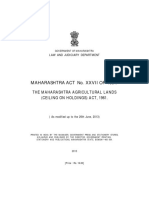 The Maharashtra Agricultural Lands (Ceiling On Holdings) Act, 1961.