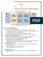 Unit-V: Marketing Information System