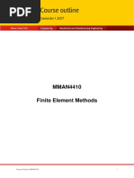 Course Outline: MMAN4410 Finite Element Methods