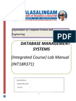 Dbms Lab Record