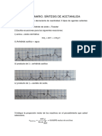 Cuestionario Síntesis de Acetanilida