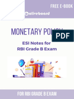 Monetary Policy: ESI Notes For RBI Grade B Exam