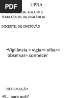 Aula #5 Etapas Da Vigilancia