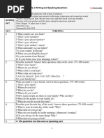 American English File 1-Writing and Speaking Questions: The Questions Are The Same As Speaking Part