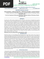 Rainfall Prediction System: (Peer-Reviewed, Open Access, Fully Refereed International Journal)